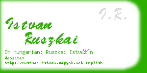 istvan ruszkai business card